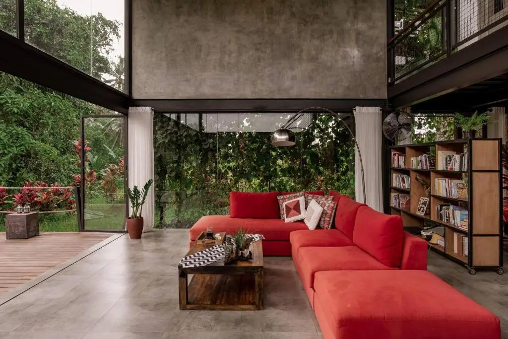 Убуд: Haigha House - 3 Bedrooms Tropical Modernism (Rice Field/Jungle View)