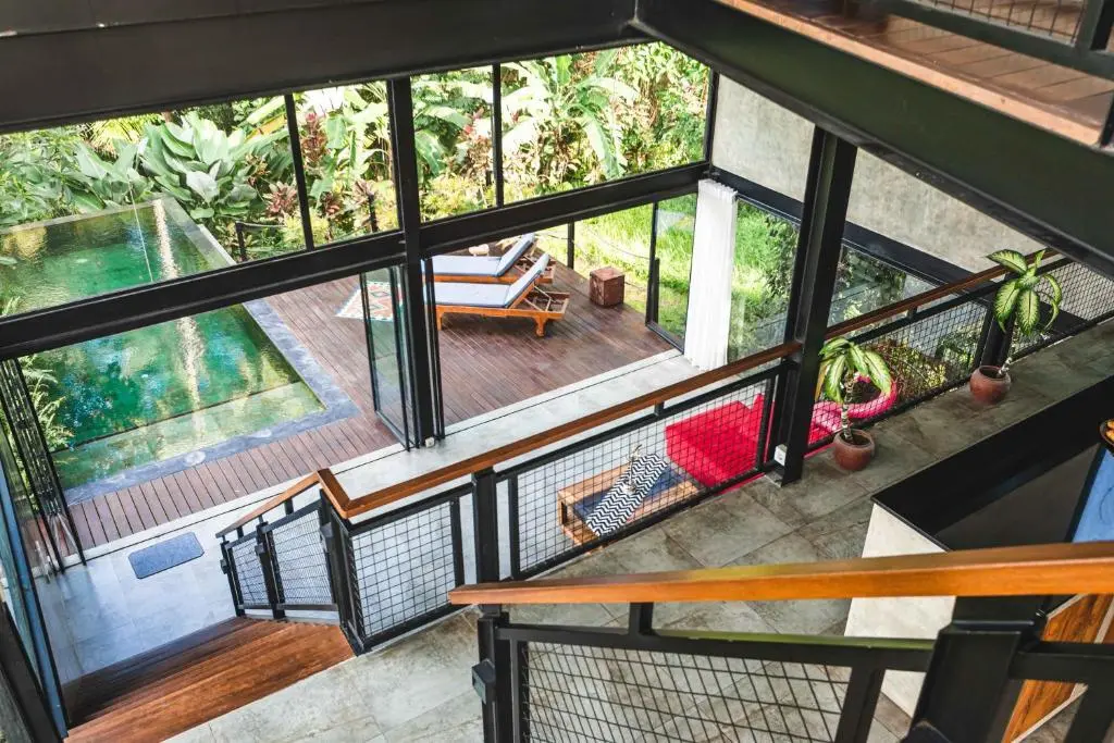 Убуд: Haigha House - 3 Bedrooms Tropical Modernism (Rice Field/Jungle View)