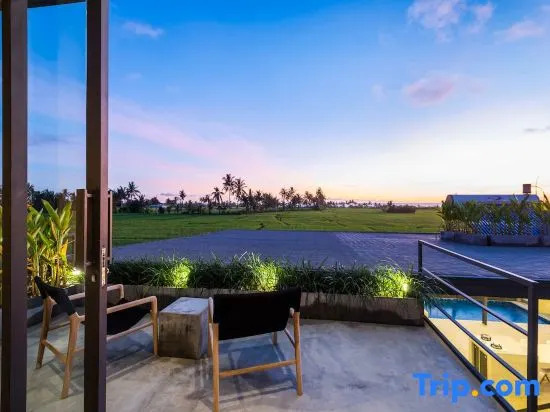Табанан: Samsara Villa with Rice Field View