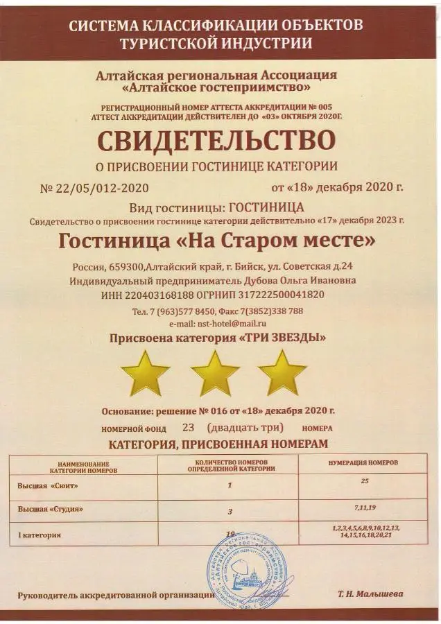 Бийск: Hotel Na starom meste