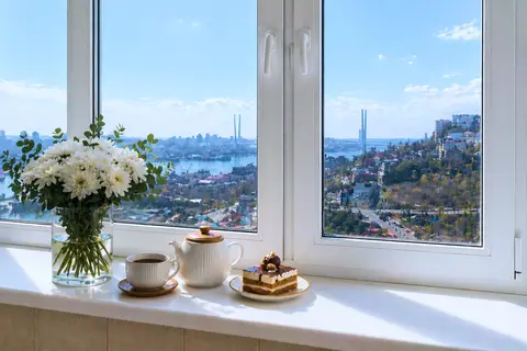 Квартира Уютная двухкомнатная квартира с шикарным видом на Золотой мост — фото 1