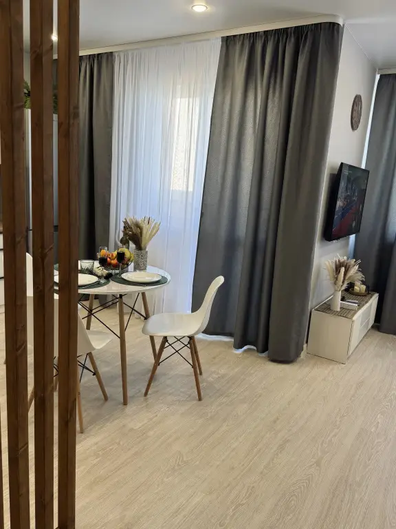 Ульяновск: Квартира Новая Студия 43 м² с Видом на Город 2 Кровати