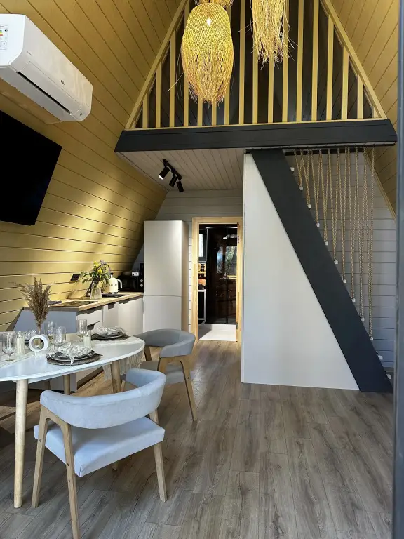 Хлыбы: Частный дом A-frame Чан под Открытым Небом Баня Лес 55 км от МКАД