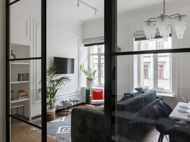 Санкт-Петербург: Апартаменты D apartments белая студия с гостиной зоной у Летнего сада и Михайловского замка