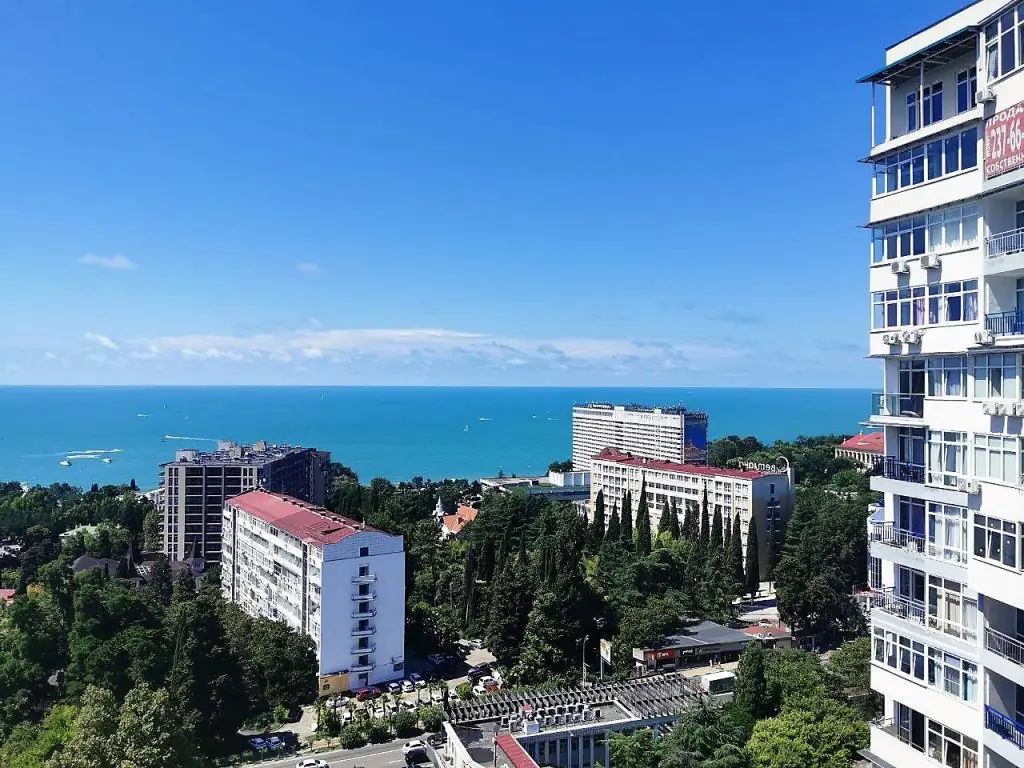 Сочи: Апартаменты 2комн квартира на 17 этаже с прямым видом на море