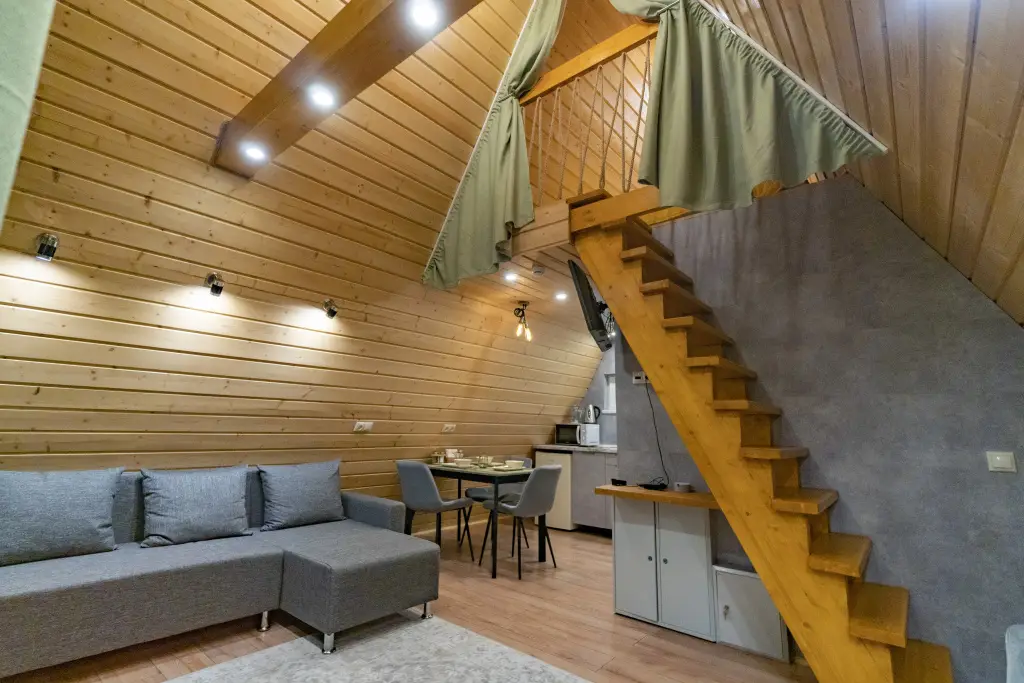 Красный Огорок: A-Frame 40 s Panoramnyim Ostekleniem Guest House