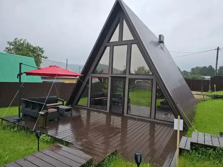 Красный Ключ: Частный Дом Для семейного отдыха A-Frame Синильга
