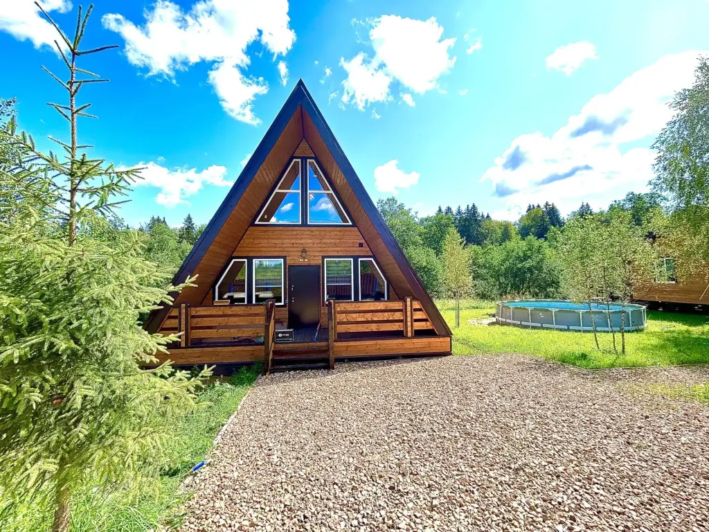 Клин: Частный дом Семейный афрейм с баней и бассейном у реки