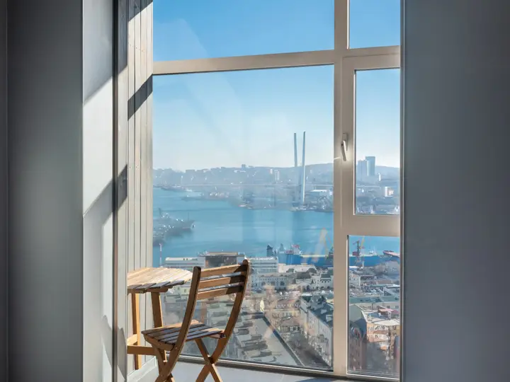 Владивосток: Апартаменты Люкс Ponte D'Oro с видом на бухту и мосты by Panorama Suites Group