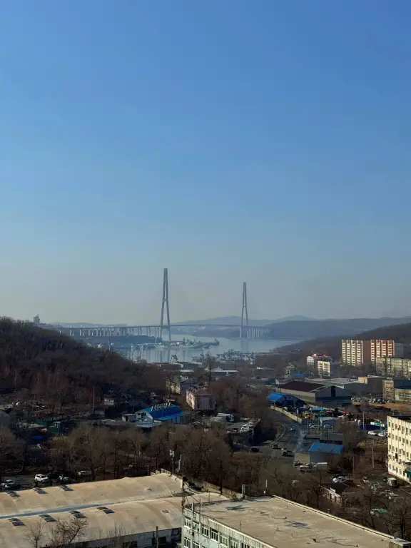 Владивосток: Квартира Уютная квартира с видом на мост в новом ЖК Меридианы Улисса