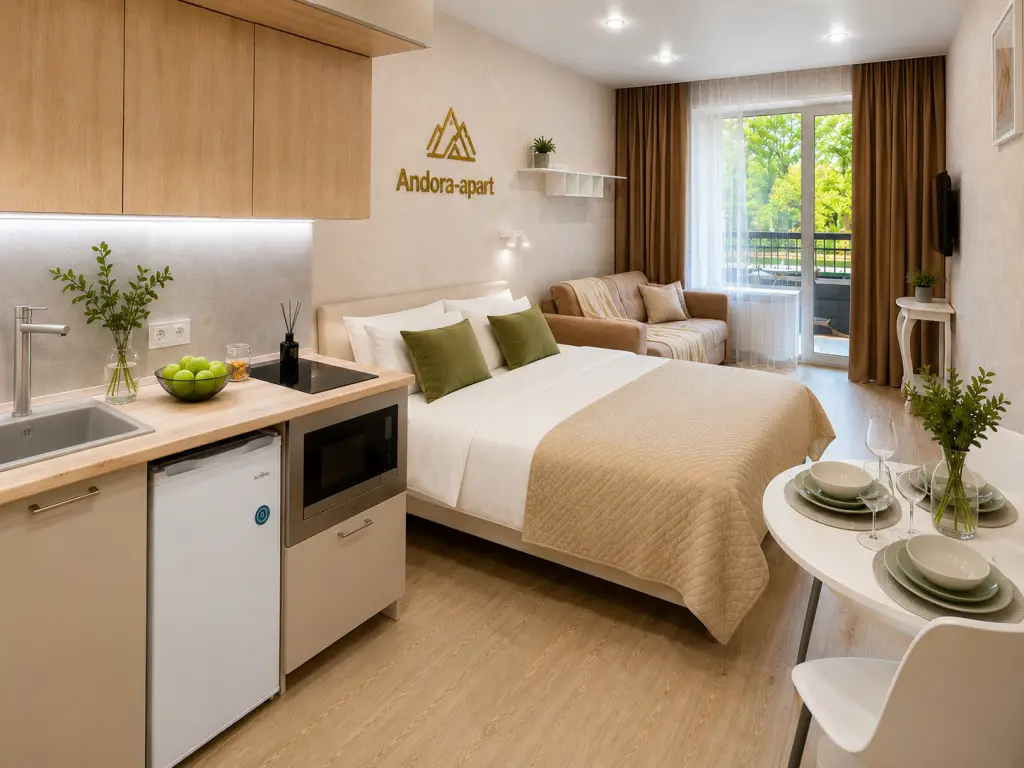 Апартаменты Andora apart | Квартира 1с в Центре 24/7 Ниито Претор Umc — фото 1