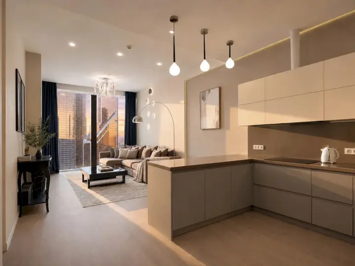 Москва: Апартаменты Москва Сити AV Sunset 2х комнатные с подсветкой и колонкой от AV Aparts
