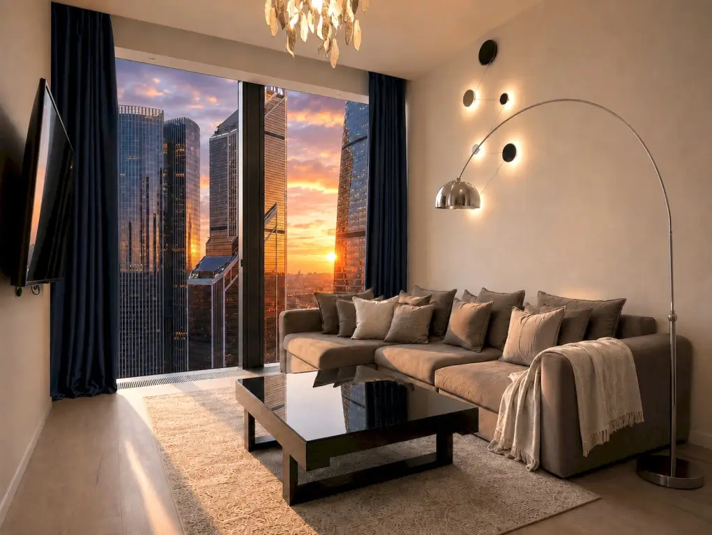 Москва: Апартаменты Москва Сити AV Sunset 2х комнатные с подсветкой и колонкой от AV Aparts