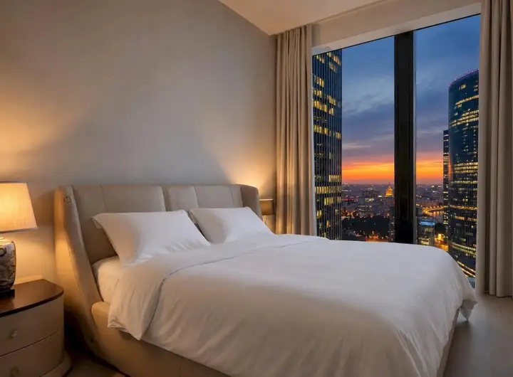 Москва: Апартаменты Москва Сити AV Sunset 2 комнаты 35 этаж с колонкой и подсветкой