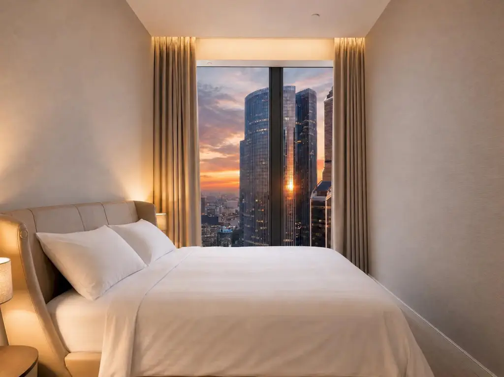 Москва: Апартаменты Москва Сити AV Sunset 2 комнаты 35 этаж с колонкой и подсветкой