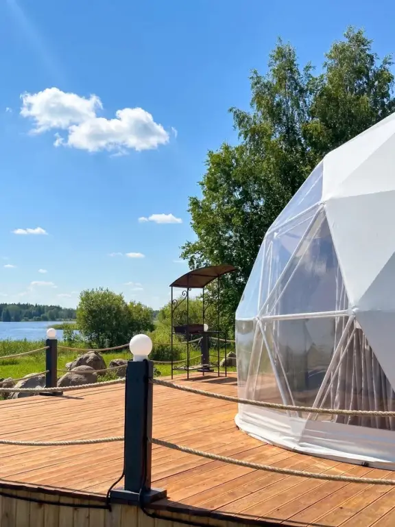Силино: Частный дом Купол 1-я Линия на Базе Отдыха FazendaNeogarden