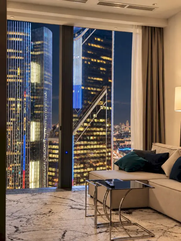 Москва: Апартаменты люкс Москва Сити AV Dream c красивым видом колонкой и подсветкой