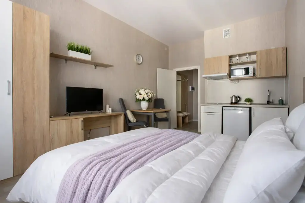 Санкт-Петербург: Апартаменты Студия Natalie Apartments Пулковское шоссе 14с6