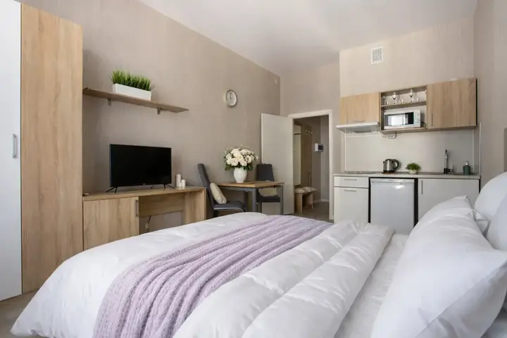 Санкт-Петербург: Апартаменты Студия Natalie Apartments Пулковское шоссе 14с6