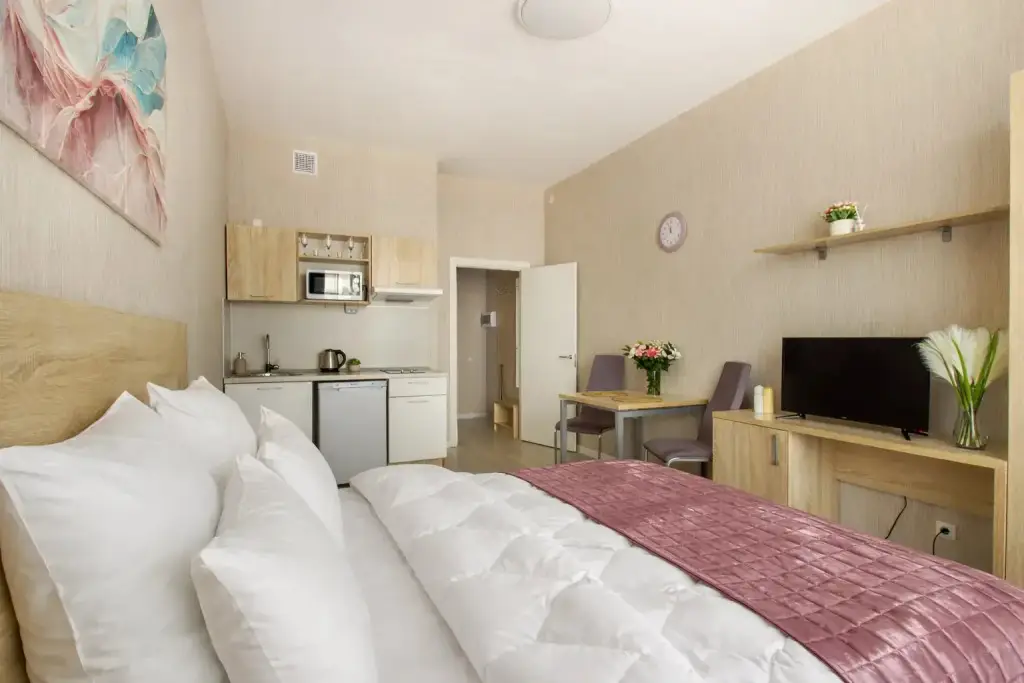 Санкт-Петербург: Апартаменты Студия Natalie Apartments Пулковское шоссе 14с6