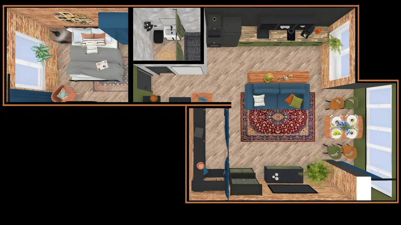 Владивосток: Квартира Двухкомнатная в Стиле Loft с Видом на Бухту Золотой Рог