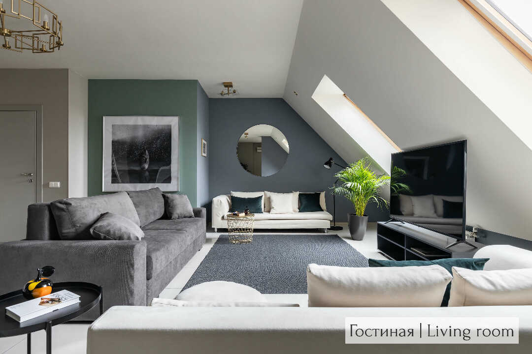 Санкт-Петербург: Minin Apartments Мансарда c балконом 170м²