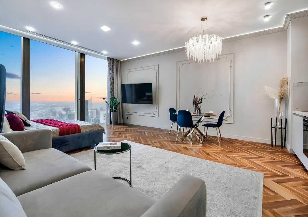 Москва: Уютная Студия  Sky City Moscow 43 этаж