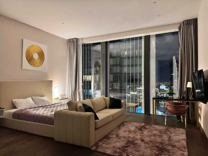 Москва: Апартаменты Sky City Moscow LUX Студия с большим окном с видом на все башни и город!
