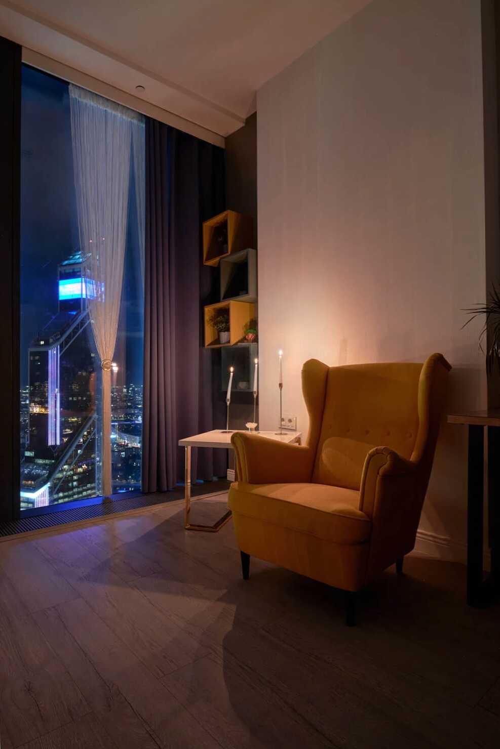 Москва: Sky City Moscow Уютная студия на 51 этаже с уникальным видом на все башни Москва Сити