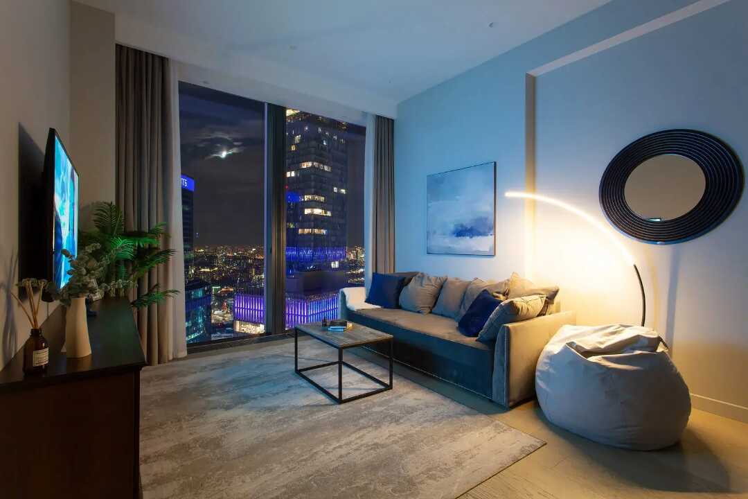 Москва: Апартаменты Sky City Moscow 62 этаж! Вид на Башни, Лужники, Парк победы и город! Очень уютный!